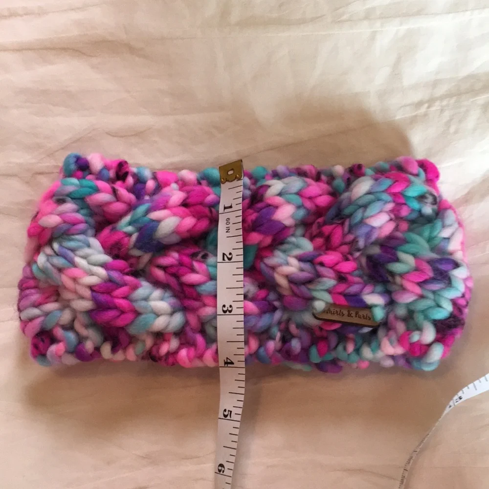 Hand Knit Women's Ear Warmer Headband Merino Wool